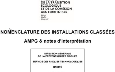 La dernière version de la NOMENCLATURE ICPE – Octobre 2023